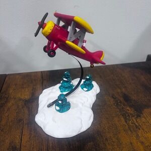 Department 56 North Pole Series Airfield Biplane Animated Village Accessory